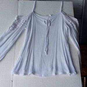 Persaya White Top with cut out shoulders with Spaghetti Straps
